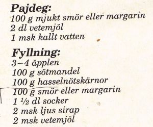 recept_eftrrätt_knäckig äppelkaka ingrediens